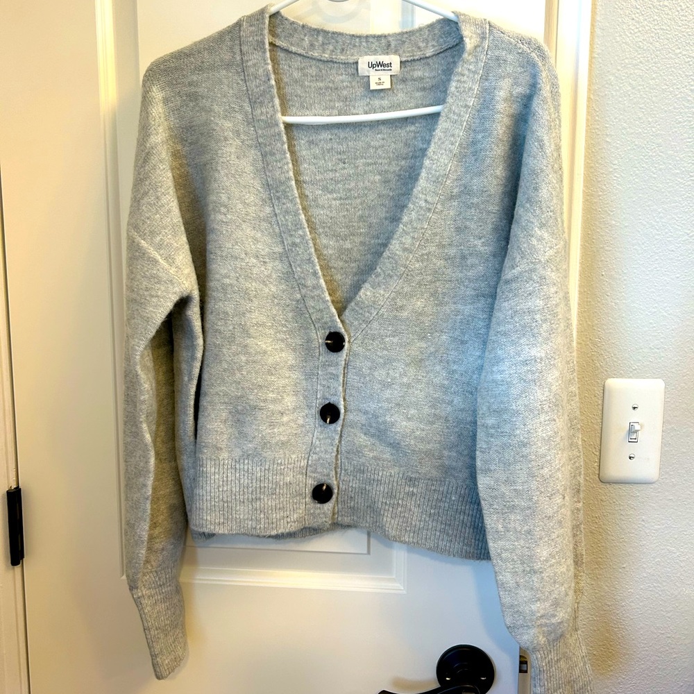 NWOT UpWest Gray Cardigan